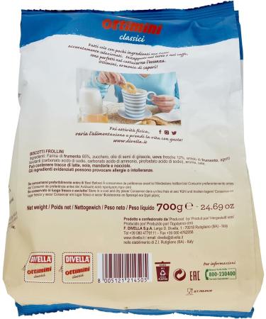  Divella Divella Ottimini Classici Wheat Flour Cookies 700 g Set of 3 Italian Cookies - Buy Online on GoSupps.com