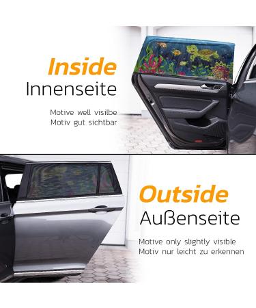 Caramaz UV Protection Sun Shades for Kids - 2 Pack Turtle Design - Size L for Medium/Large Windows - Buy Online on GoSupps.com