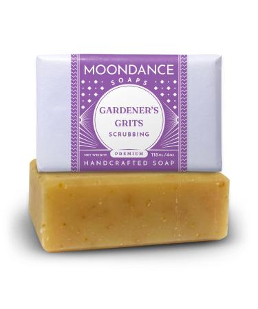 Hand Soap for Gardeners with Patchouli and Geranium Essential Oils  Shea and Cocoa Butter  Palm  Coconut and Olive Oil  Corn Grits  Rosemary Extract (One Bar) by MoonDance Soaps and More