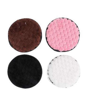 Face Makeup Cleansing Pads Mild Large Area Coverage Face Powder Puff Superfine Fiber 4pcs Makeup Tool Soft Touch for Daily Life for Girls