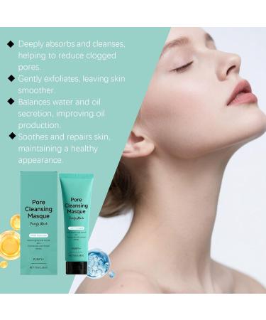 Pore-refining face mask - 75g - Brightening mud mask and whitehead remover - For men with dull dry and sensitive skin for daily and nighttime use - Buy Online on GoSupps.com