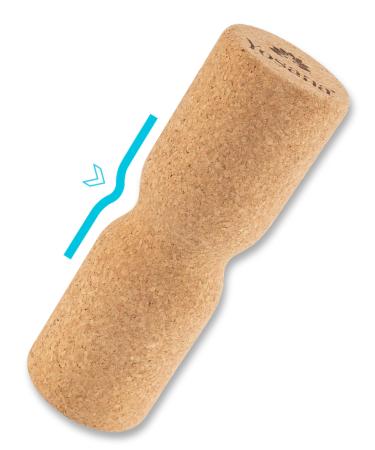Yosana fascia roll Kork 100% |Rill profile for spinal protection |Sustainable & recyclable |Pollutant -free & hypoallergenes |Fascia role for back massage fascia training yoga |30x10cm - Buy Online on GoSupps.com
