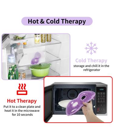 Cavoilu 2Pack Gel Eye Mask for Dark Circles & Puffiness - Hot & Cold Cooling, Reusable, Stress Relief - Purple - Buy Online on GoSupps.com