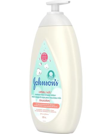 Johnson's Baby Newborn Face and Body Lotion CottonTouch Cream Hypoallergenic and Paraben-Free Moisturization for Baby's Sensitive Skin Made with Real Cotton 800ml Lotion 800 ml (Pack of 1) - Buy Online on GoSupps.com