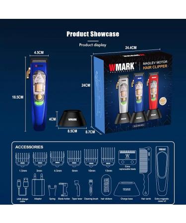 Professional Cordless Hair Clippers for Men | Rechargeable T-Blade Clippers Fade & Beard Trimmer - Blue Suit - Buy Online on GoSupps.com