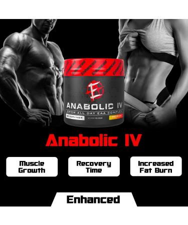 Enhanced Labs Anabolic IV Grow All Day EAA & BCAA Complex 60 Servings - Tropical Flavor | Amino Acid Supplement for Muscle Gain & Recovery - Men & Women - Buy Online on GoSupps.com