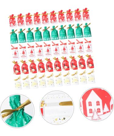 KOMBIUDA 50pcs Christmas Bundle Pocket Christmas Candy Basket Bags Christmas Bundle Bag Bag Biscuit Sack - Buy Online on GoSupps.com
