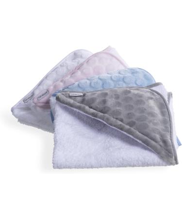 Clair de Lune Pink Marshmallow Hooded Baby Bath Towel 75x75cm - Super Soft Cotton/Terry Towelling for Bath Time - Buy Online on GoSupps.com