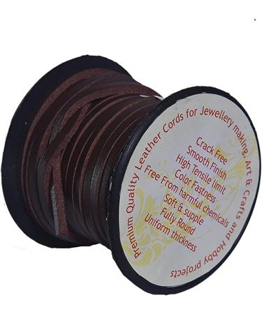 DreamNGet 3mm Genuine Brown Leather String Cord 10m - Round Laces for Jewelry Making - Buy Online on GoSupps.com