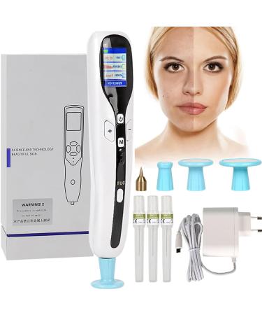 ZZwansuGE 2 in 1 Plasma Pen (Ozone + Freckles) Anti-Scratch Pen 8 Intensity Levels | LCD Screen Painless Skin Care/Mole Removal Freckles