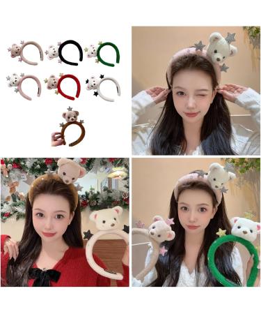 amangul Cute Stuffed Bear Shape Hairband Women Spa Wash Face Makeup Skincare Headband for Photography Halloween Hairband(Green) - Buy Online on GoSupps.com