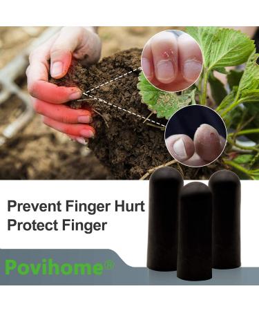 Povihome Black Finger Protectors - Pack of 10 Moisturizing Finger Cots for Cracked Fingers - Elastic Thumb and Finger Covers for Pain Relief - Buy Online on GoSupps.com