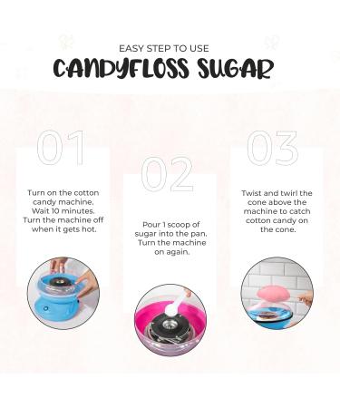 Baking Beauty and Beyond Premium Floss Sugar for Cotton Candy - Cotton Candy Flossing Sugar with Natural Ingredients Perfect for Every Occasion Bulk Floss Sugar 800g - Watermelon Flavour - Buy Online on GoSupps.com