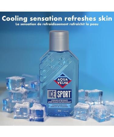 Aqua Velva Cooling Mens After Shave Ice Sport Vitamin E and Pro Vitamin B5 Soothes Cools and Refreshes Skin 200 mL - Buy Online on GoSupps.com