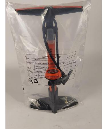 GOBKO Bike Floor Pump with Gauge - Presta and Schrader Valves, 170Psi High Pressure, Portable Air Pump for Road Bike, MTB, Sports Balls - Orange - Buy Online on GoSupps.com