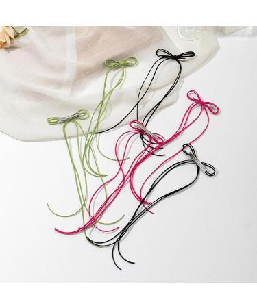 AJOIDR Ballet Ribbon Hair Bows Pack of 2 Hair Clip Korean Style Bows Clip Women Hair Holder Nonslip Barrettes Hair Ornaments Hot Pink - Buy Online on GoSupps.com