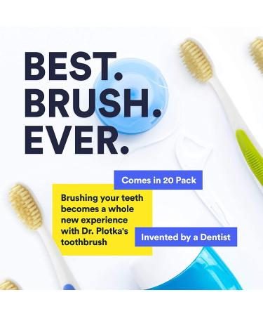 MOUTHWATCHERS Manual Toothbrushes - 20 Count - Floss Bristle Silver - Clean Teeth, Doctor-Designed - Buy Online on GoSupps.com