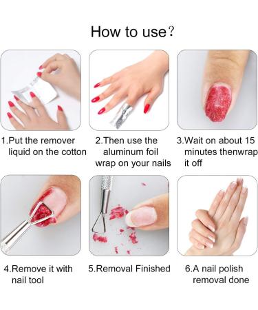 HUAXIYAN Nail Polish Remover Gel Soak Off Wraps with Cotton Pads (500pc) - Buy Online on GoSupps.com