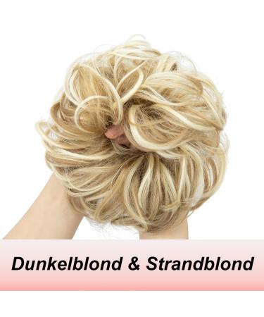 JJStar Large Botten Hair Part with Rubber Band | Hair Tie for Messy Buns & Ponytails | Dark Blonde & Beach Blonde Extensions for Women & Girls - Buy Online on GoSupps.com