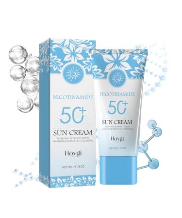 Sun UV Face Anti-Age SPF 50 Cream Face Sunscreen SPF 50 Sensitive Sun Cream for Face Powerful Ingredients with Vitamin C Hyaluronic Acid Niacinamide Deep Hydration Calm Soothing Repair Skin