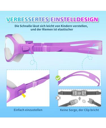 Cooloo Kids Swimming Goggles - 2 Pack Anti-Fog UV Protection Unisex for Ages 6-16 | C. Rosa & Purple - Buy Online on GoSupps.com