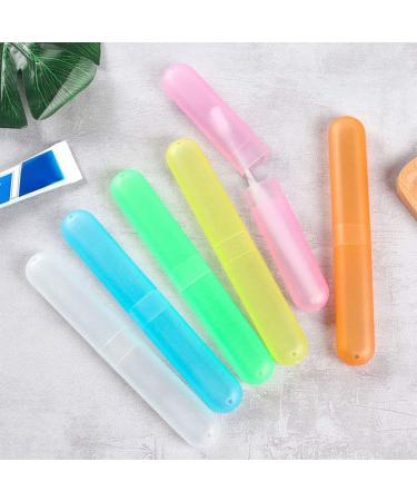 Travel Toothbrush Case - Portable Plastic Holder (7 Pack) | Mixed Color Travel Storage for Toothbrushes - International Shipping Available - Buy Online on GoSupps.com