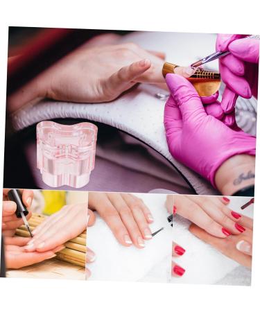 minkissy multi-function manicure cup glass nail dish cups with lids nail dish bowl with lids nail dish for acrylic nails glass nail art cup nail cups crystal glass Accessories 7x5.6cm Pink - Buy Online on GoSupps.com