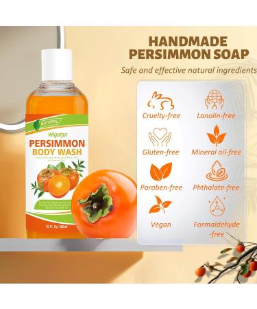wigarjur Persimmon Body Wash for Strong Body Odor Nonenal Eliminator Purifying & Deodorizing with Natural Persimmon & Green Tea Extracts - Buy Online on GoSupps.com
