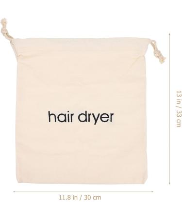 PLAFOPE 3pcs Hair Dryer Storage Bag Storage Bag Drawstring Dryerbag Hairdryer Case Toiletey Sac Beige Fabric - Buy Online on GoSupps.com