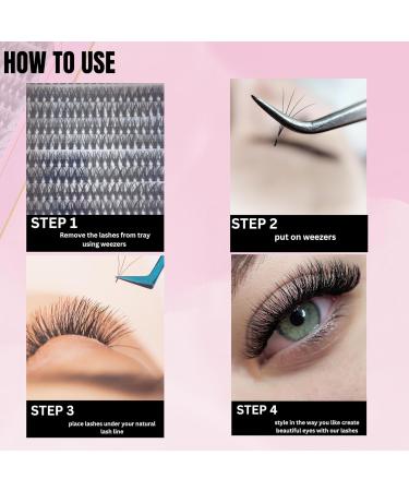40D False Eyelashes - 240 Pieces Natural Black Individual Lash Extensions | Reusable Wispy & Natural Look (8-16mm Mix - Buy Online on GoSupps.com