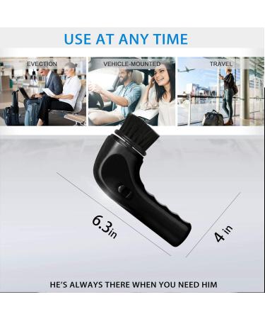 Sansent Electric Shoe Shine Kit - Wireless Leather Care Brush for Dark Black Shoes - Buy Online on GoSupps.com