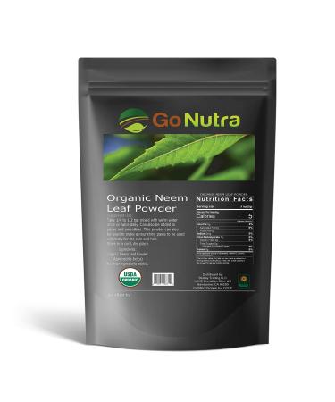 Go Nutra Neem Powder Organic | India Neem Powder 8 oz | Neem Powder for Hair Skin Teeth | Azadirachta Indica