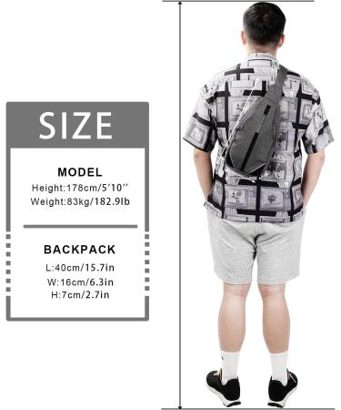 WATERFLY Anti-Theft Sling Bag for Men & Women - Multipurpose Gray Chest Bag Hippie Crossbody Daypack - Buy Online on GoSupps.com