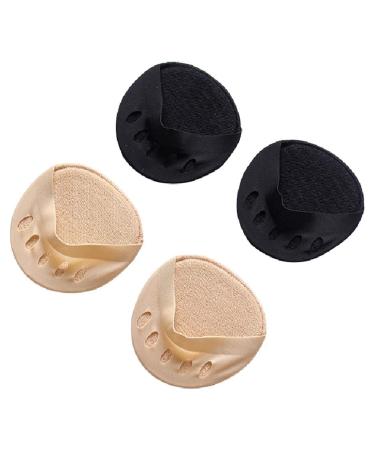 Forefoot cushion high heels forefoot pad slipproof forefoot pad football soft foot pad breathable half toe cushion welding festival to protect shoes and feet 2 pairs of black complexion