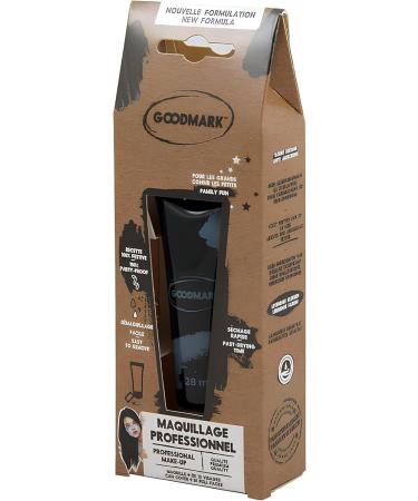 Goodmark 02080478 - Professional Aqua Make Up Cream Gold 1 Piece 28 ml in a Tube Cream on Blister Card Make-Up Make-Up Carnival Costume Stage Theatre Halloween - Buy Online on GoSupps.com