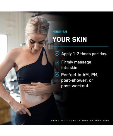 SteelFit Steel Fit + Tone | Skin Tightening Cream for Body | 24-Hour Firming Lotion | Belly Tightening | Milk & Honey | 30-45 Days Supply - Buy Online on GoSupps.com