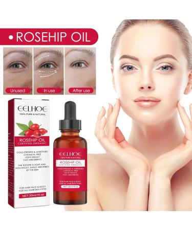 Organic Bio-Hageboten Oil - Cold-Pressed Rosehip Facial Oil for Scars & Stretch Marks | 30ml Ethereal Hydrating Massage Oil - Buy Online on GoSupps.com