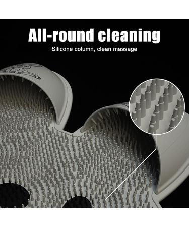 Buy Anti-Slip Silicone Shower Foot Scrubber Mat | Portable Foot Massager & Peeling Brush for Body Relaxation - Buy Online on GoSupps.com