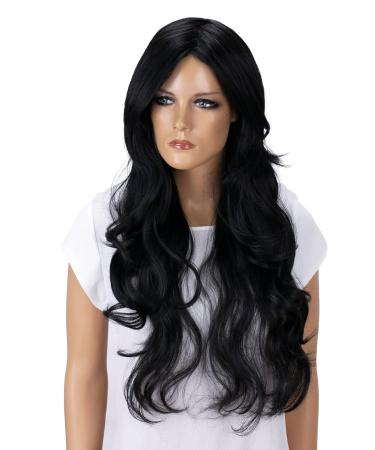 CAISHA 70cm Voluminous Long Wavy Black Wig for Cosplay & Theater - FP713f #1B - Buy Online on GoSupps.com
