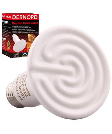 Dernord heating lamp E27 heat lamp Terrarium - 150W ceramic heat emitter reptiles dark radiator chicks for heat lamp turtles outdoor heating spotlight animals whiteex1 150W - Buy Online on GoSupps.com