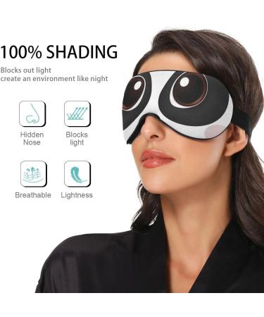 Haskirky Light Blocking Eye Mask for Deep Sleep - Breathable & Adjustable for Men and Women - Perfect for Travel, Yoga, Meditation - Panda Big Eyes Design - Buy Online on GoSupps.com