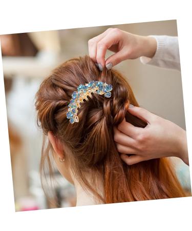 Didiseaon headgear Korean version hairpin bride hair comb rhinestone hair comb bridal hair accessories hair side comb decorate rhinestones bride hair accessories the flowers - Buy Online on GoSupps.com