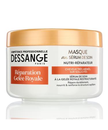 DESSANGE - Nutri-Repairing Royal Jelly Repair Mask - Formula Enriched With Restructuring Royal Jelly - Nourishes & Strengthens The Fiber - For Very Damaged Over-Stressed Hair - 250 ml