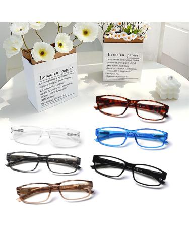 Cojwis 6 Pack Blue Light Filter Reading Glasses for Men & Women | Anti Blue Light PC Gaming Fashion Visual Aid - 6 Color Mix 2.25x - Buy Online on GoSupps.com