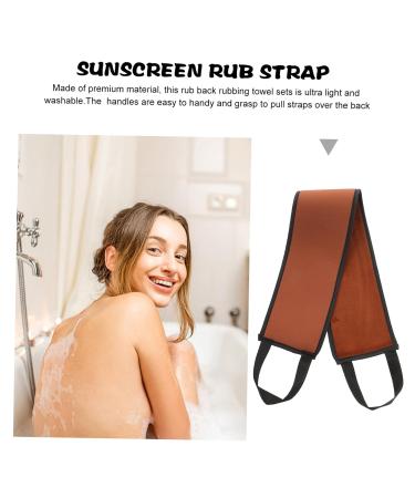 Buy Angoily Sunscreen Rubbing Strap Body Towel & Back Applicator Mitt | Long Shower Towel & Loofah Sponge - Perfect for Self Tan & Moisturizing - Buy Online on GoSupps.com