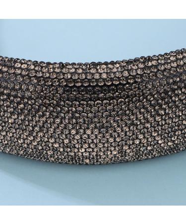 Wiwpar Rhinestone Headbands | Baroque Crystal Non-Slip Jeweled Fashion Hair Accessories for Women & Girls - Black Bling Headpieces for Christmas & Halloween - Buy Online on GoSupps.com