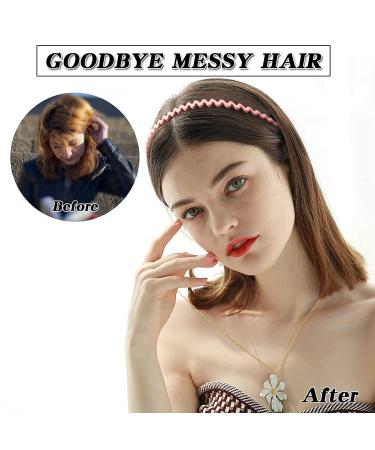 Yeshan Plastic Teeth Headbands - Pack of 6 Non-slip Wavy Thin Hair Bands for Women and Girls - Mixed Colors - Buy Online on GoSupps.com