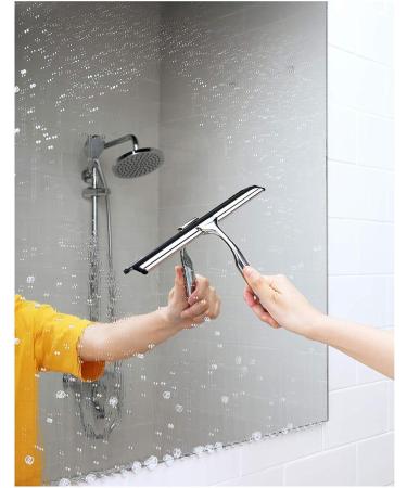 Freyry Shower Squeegee Stainless Steel Squeegee Shower Cleaner for Shower Doors Bathroom Window and Car Glass 12 Inches - Buy Online on GoSupps.com