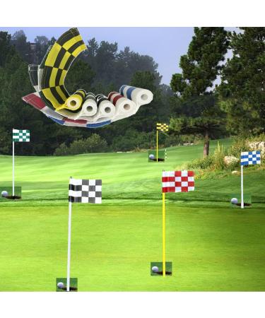5 PCS Golf Flag Putting Green Flag Checkered Golf Flags with Tube Inserted Solid  Nylon Golf Flags for Putting Green 8" L x 4 3/4" H for Yard Indoor Outdoor Backyard Garden( 5 colors) 5 5 colors - Buy Online on GoSupps.com