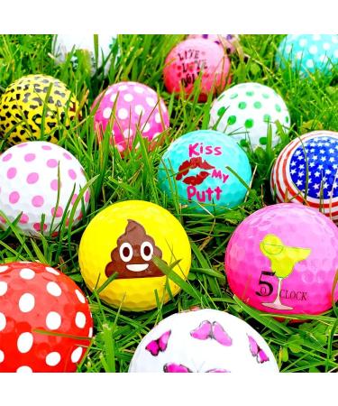 Navika White Polka Dots on Pink & Purple Golf Balls Combo | 6 Pack | Perfect Gift for Golfers | Ideal for Kids and Women | Cute Easter Theme - Buy Online on GoSupps.com
